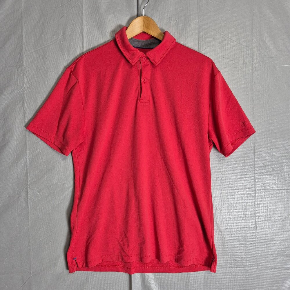 Twillory Polo Mens Large Red Athletic Athleisure Athlounger Peformance 0545